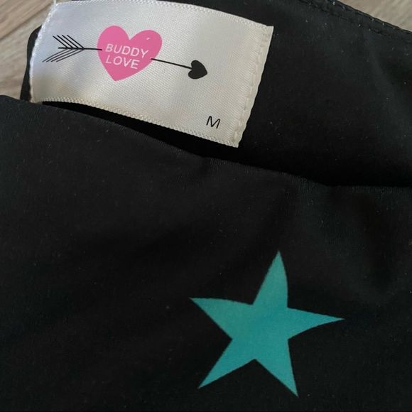 NWOT Buddy Love MICHAELS HIGH-RISE WAIST LEGGINGS Rainbow Star - SIZE M - Picture 4 of 4